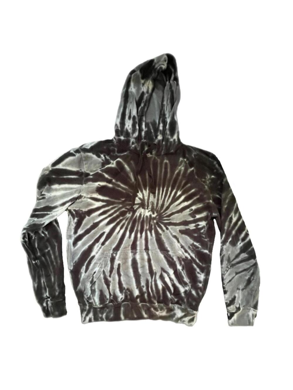 Black Jack Tie Dye Black & Gray Hoodie - M
